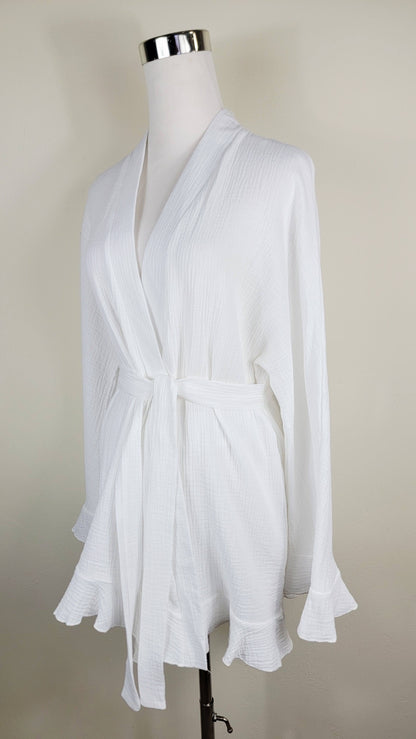 Muslin Cotton 2-Piece Lounge Set – Top & Short White