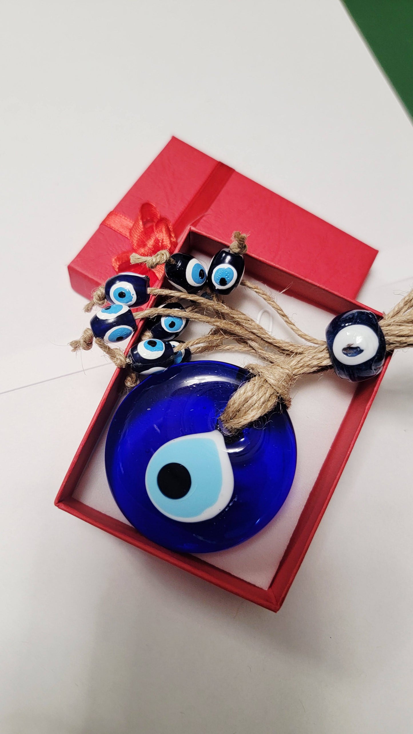 Evil Eye Wall Hanging, Handmade Glass Home Decor