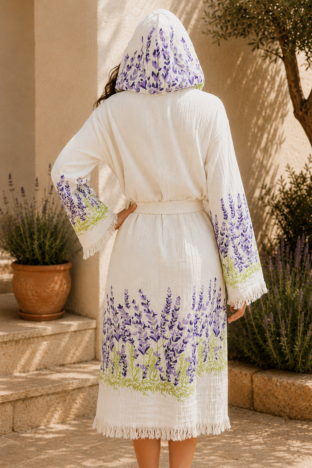 Unisex Belted Muslin Robe for Spa, Beach & Home