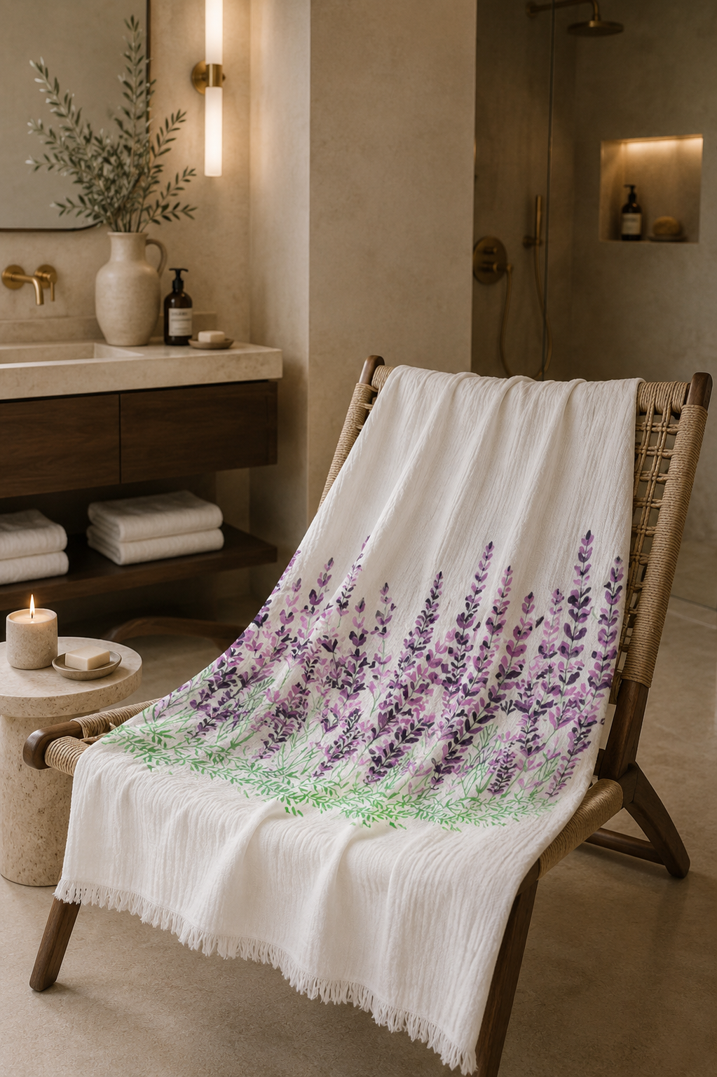 Quick Dry Bath Beach Pool and Spa Towel Soft Lightweight Oversized Lavender