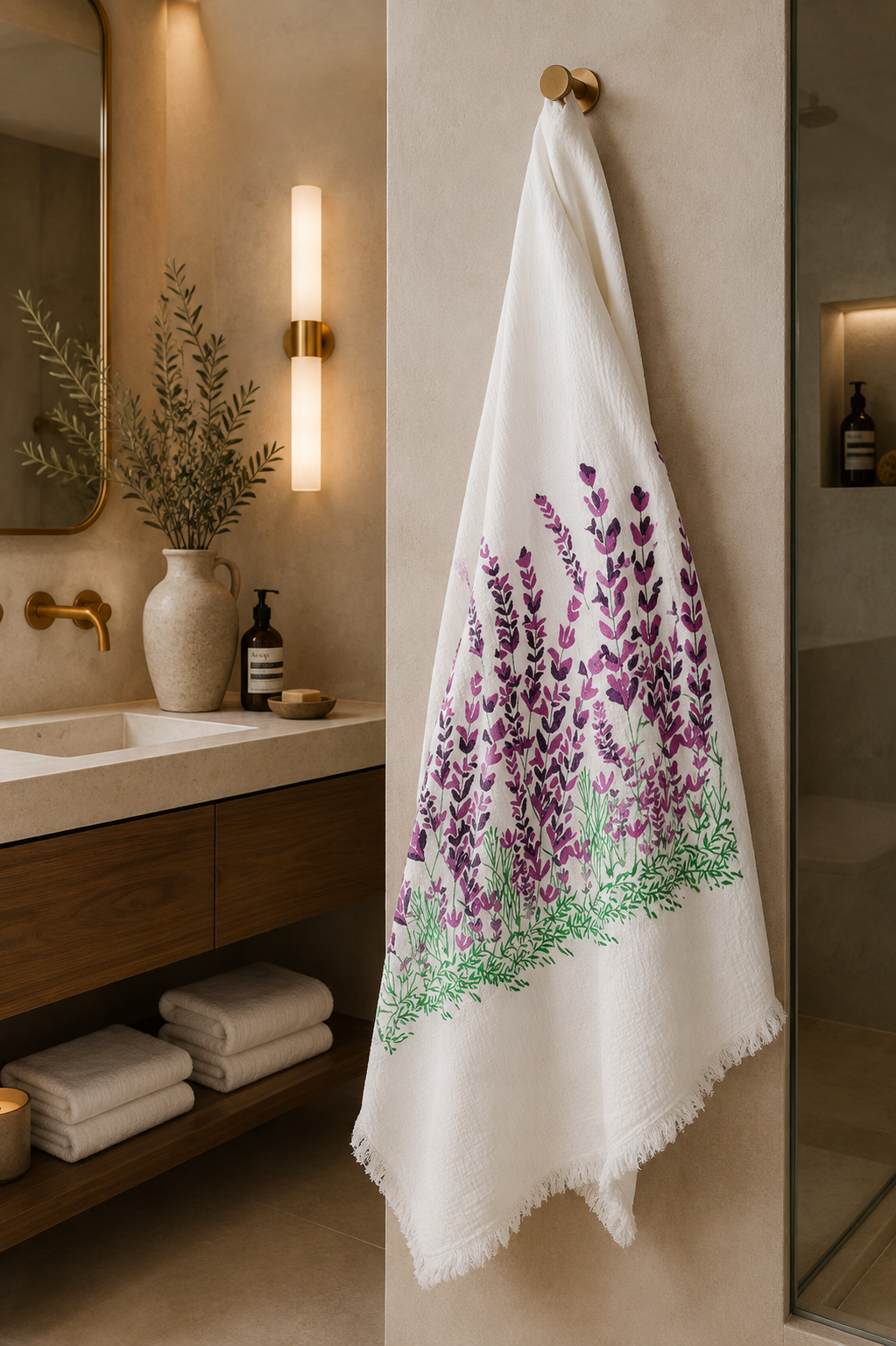 Quick Dry Bath Beach Pool and Spa Towel Soft Lightweight Oversized Lavender