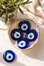 Hand Blown Glass Evil Eye Bead Charm 4 Color DIY Home Decor