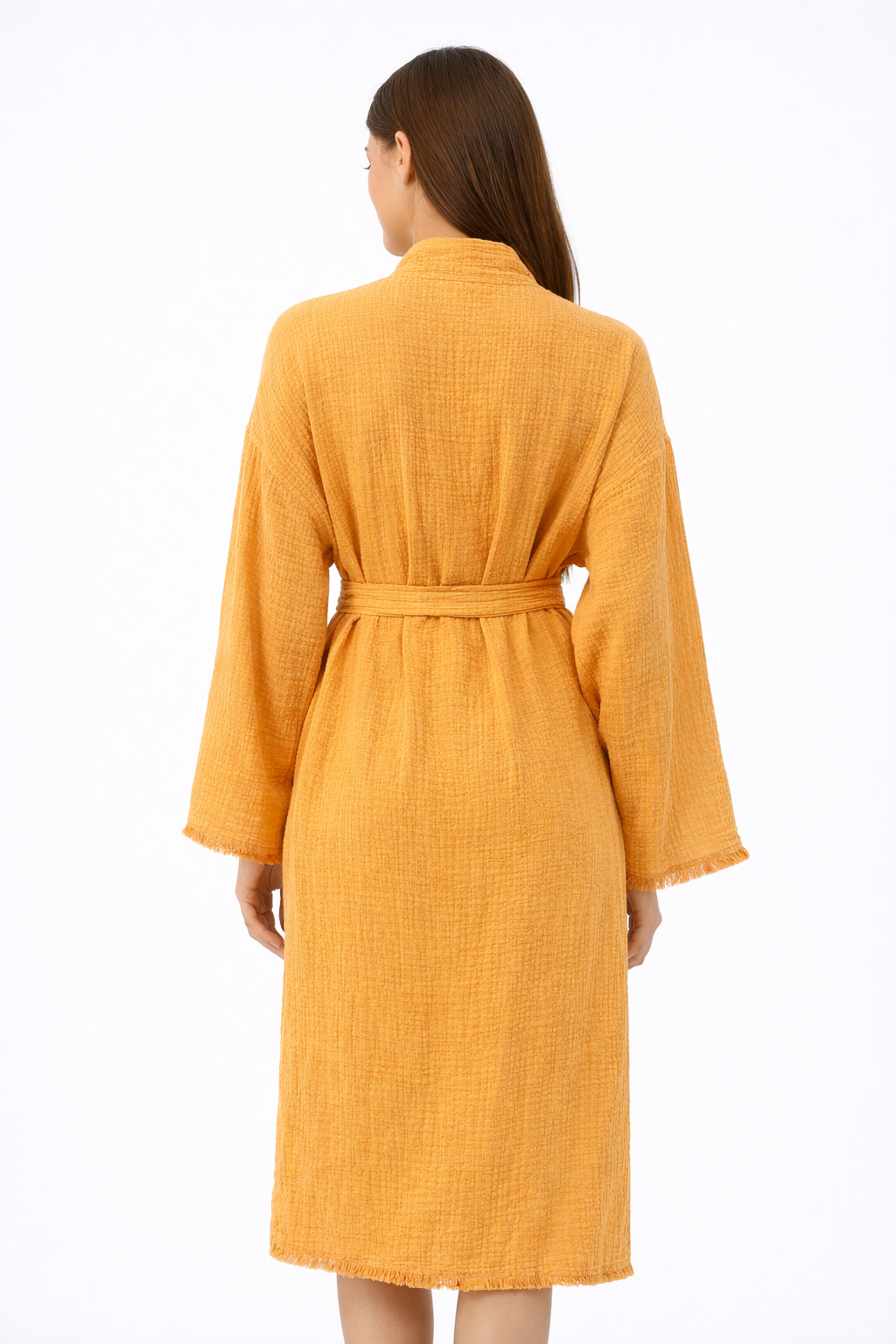 Cotton Muslin Robe, Lightweight Kimono Lounge Robe for Women