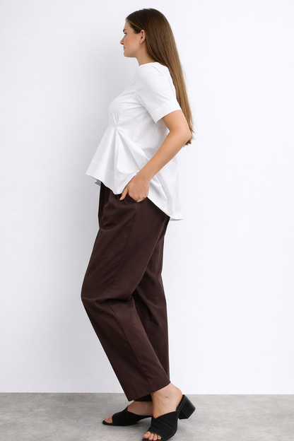 Womens Summer Short Sleeve Shirt Crew Neck Tops Casual Loose Blouse Premium Quality