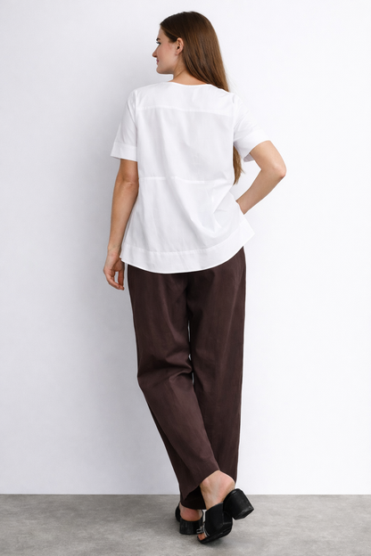 Womens Summer Short Sleeve Shirt Crew Neck Tops Casual Loose Blouse Premium Quality