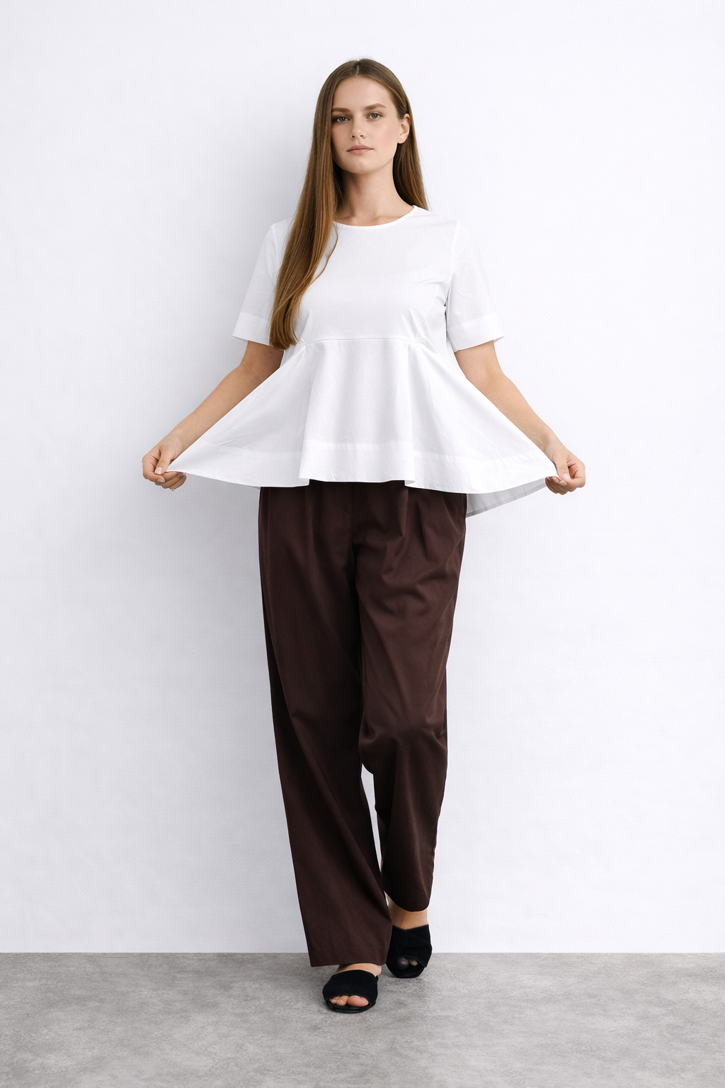 Womens Summer Short Sleeve Shirt Crew Neck Tops Casual Loose Blouse Premium Quality