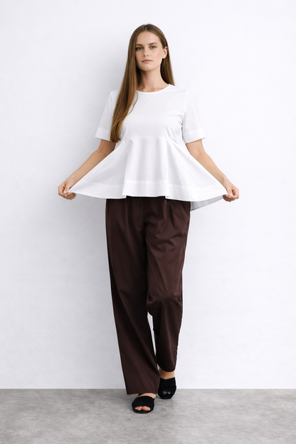 Womens Summer Short Sleeve Shirt Crew Neck Tops Casual Loose Blouse Premium Quality