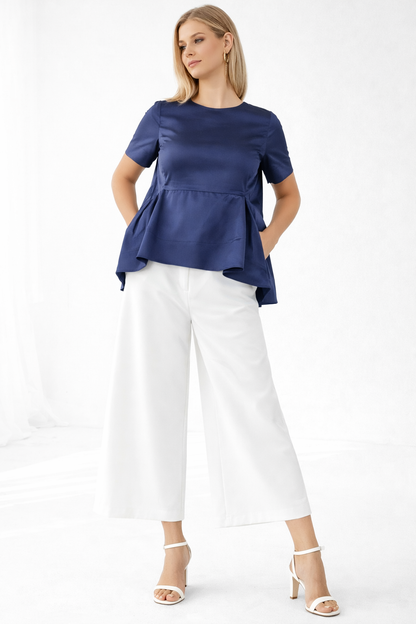 Womens Summer Short Sleeve Crew Neck Tops Casual Loose Blouse Premium Quality