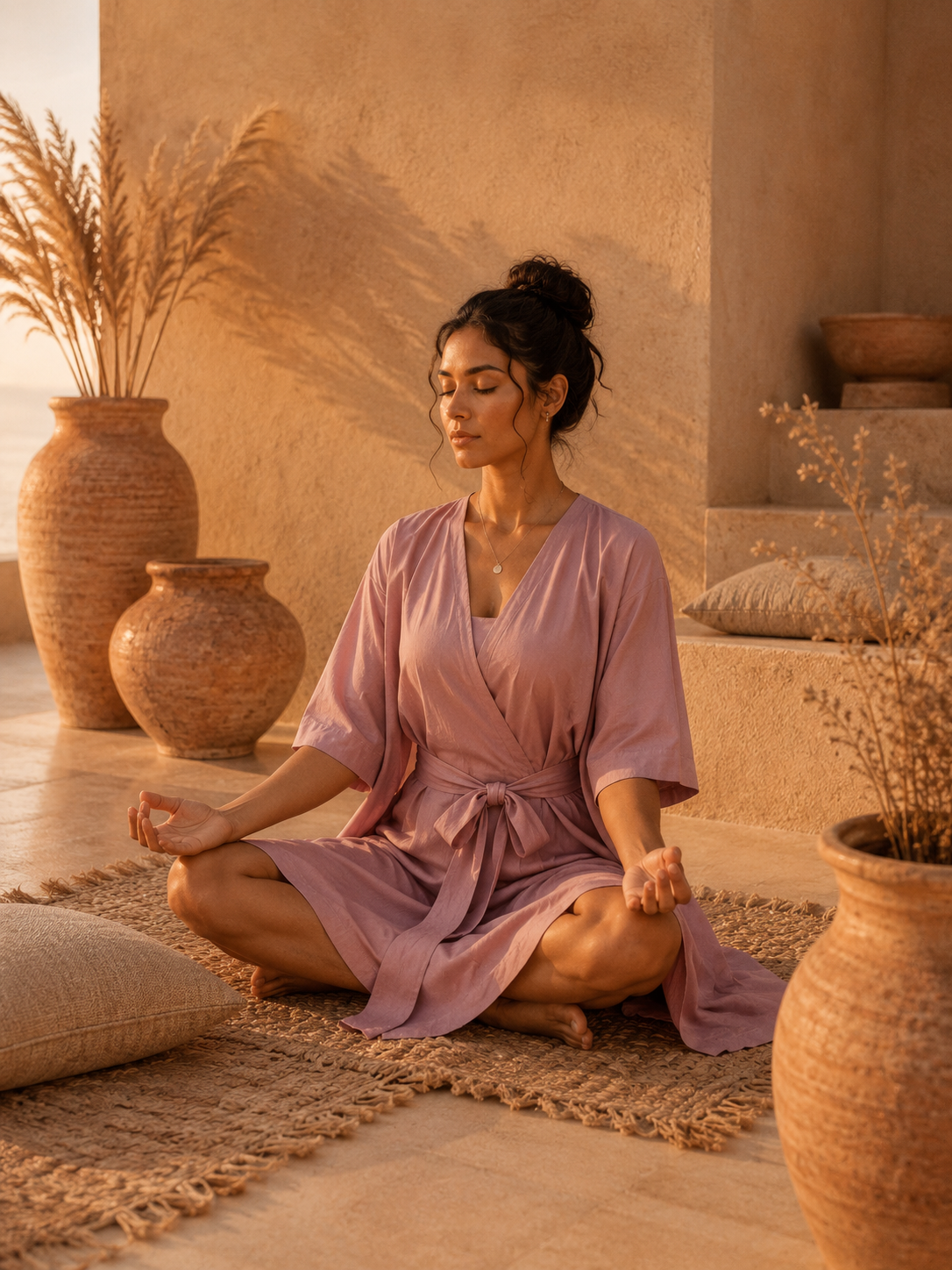 Kimono Robe Dress, Lightweight Resort Wear, Lounge Robe and Beach Cover Up