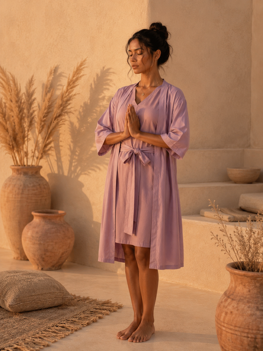 Kimono Robe Dress, Lightweight Resort Wear, Lounge Robe and Beach Cover Up