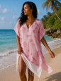 Dress, Beach cover up, Beach Dress - Red