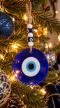 Large Blue Glass Evil Eye Wall Hanging Handmade Nazar Home Decor