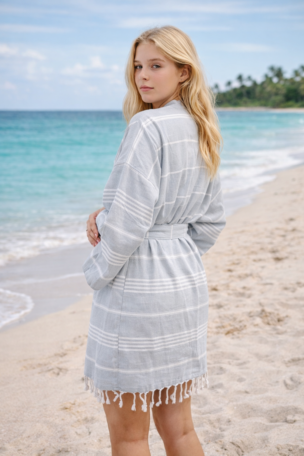 Unisex Cotton Robe, for Bath, Beach and Spa, Made from Turkish Cotton