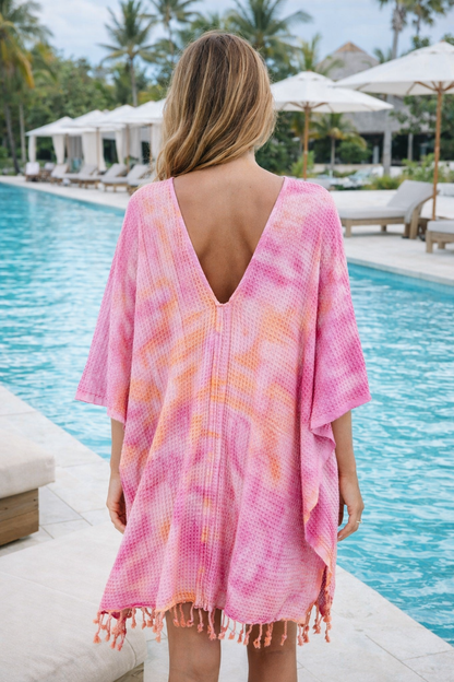 One Size Everyday Cover Up Towel – Beach Perfect, Orange/Pink