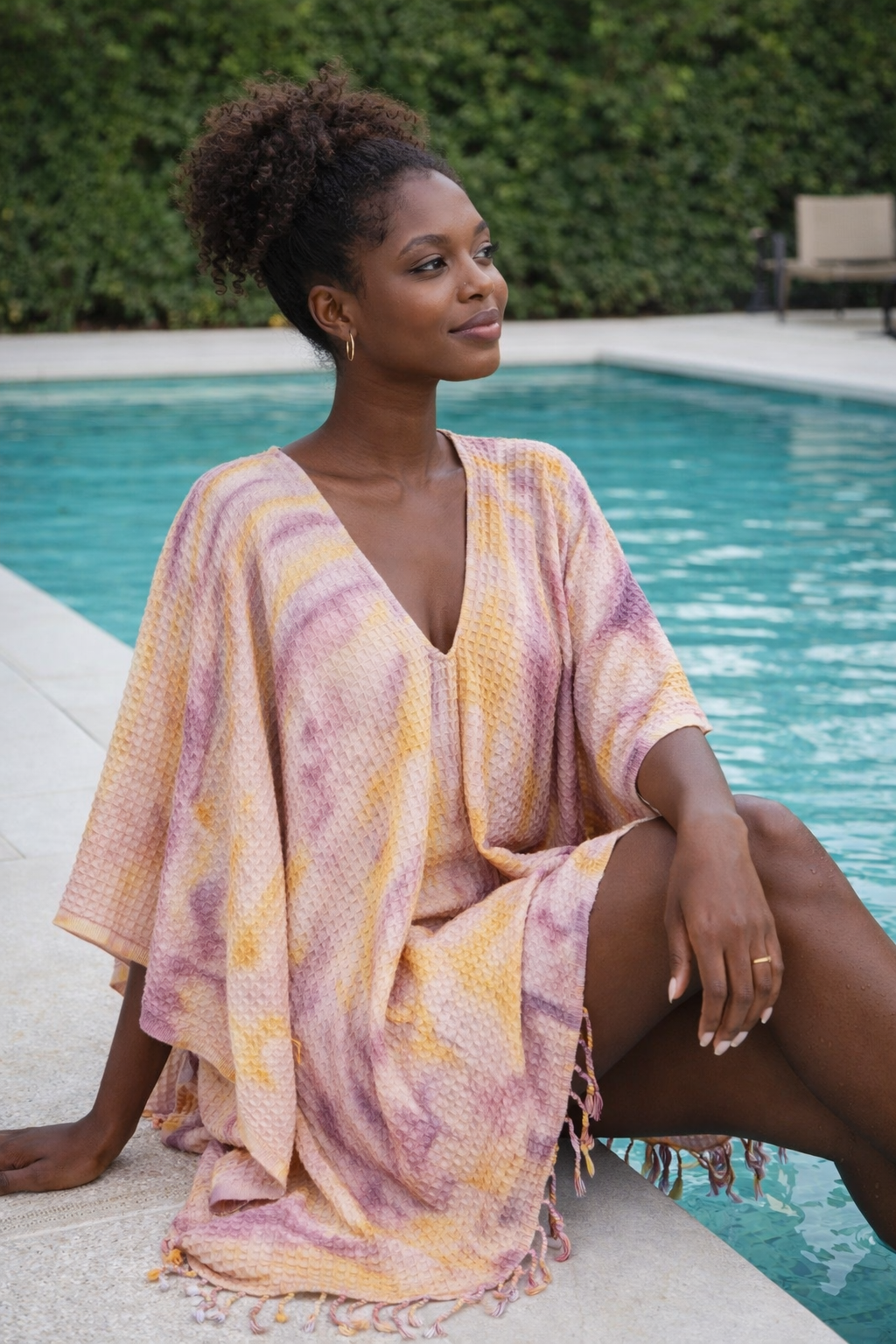 One Size Everyday Cover Up Towel – Beach Perfect, Plum/Lemon