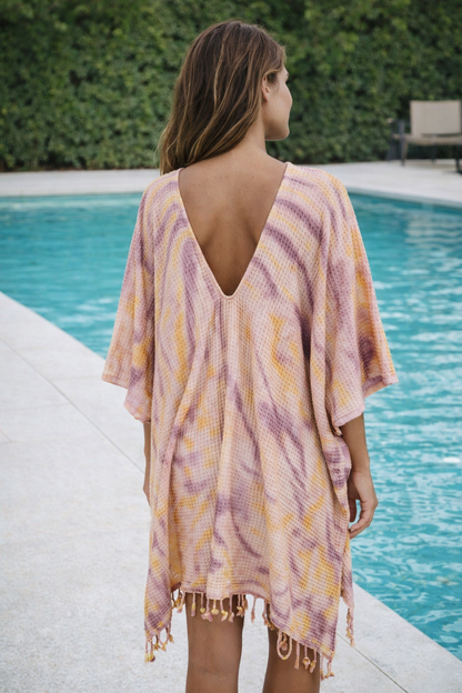 One Size Everyday Cover Up Towel – Beach Perfect, Plum/Lemon