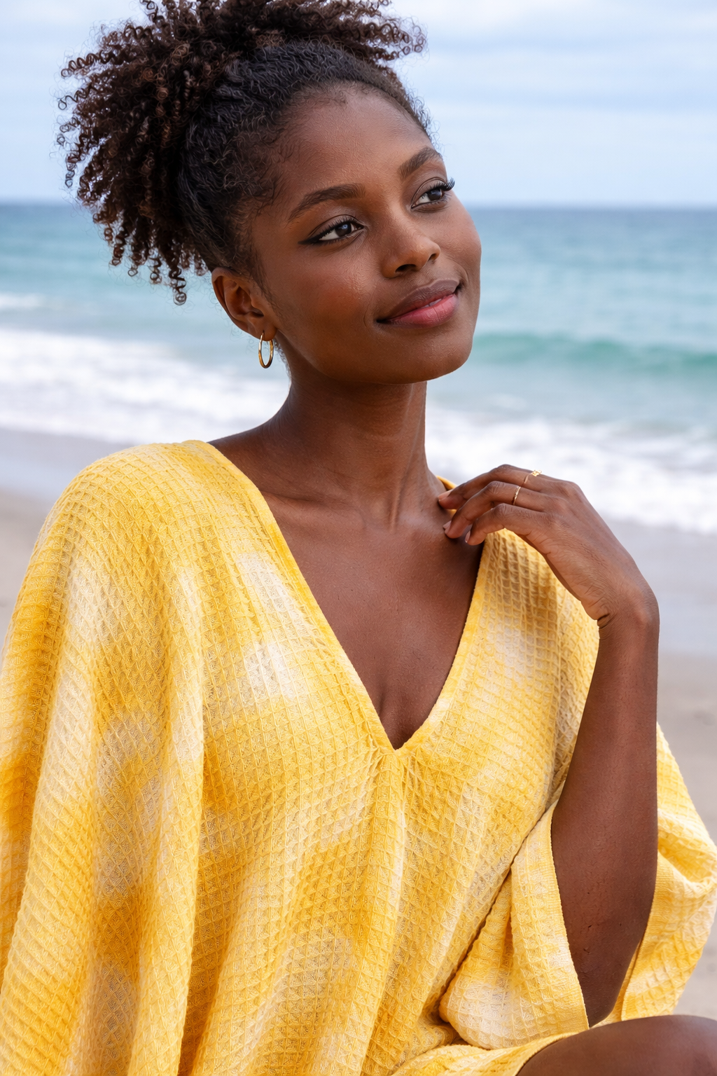 One Size Everyday Cover Up Towel – Beach Perfect, Yellow