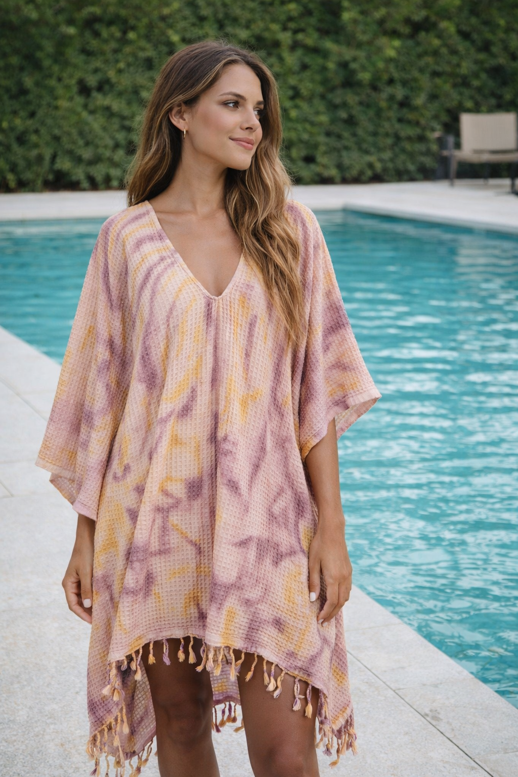 One Size Everyday Cover Up Towel – Beach Perfect, Plum/Lemon