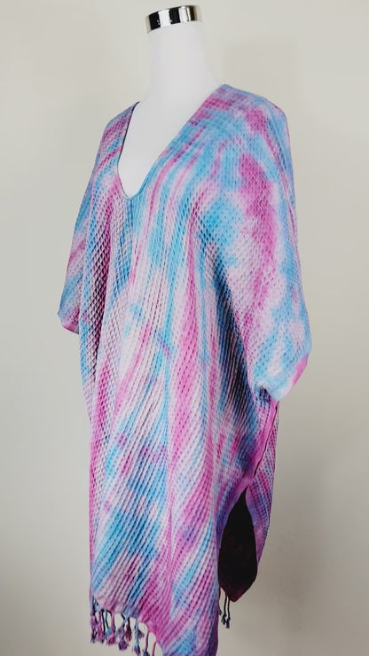 Toalla de baño, Toalla de gofre, Toalla de playa turca, Tie dye hecho a mano