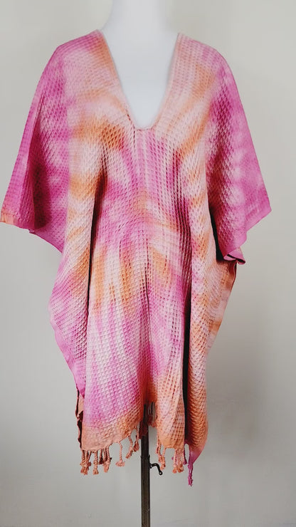 Toalla de baño, Toalla de gofre, Toalla de playa turca, Tie dye hecho a mano