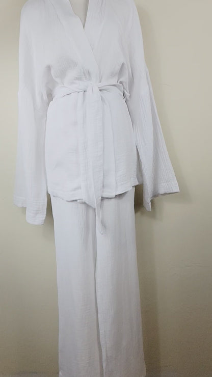 Breathable Muslin Set for Women, Versatile Everyday Wear