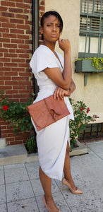 HAND-TAILORED NATURAL VIBRANT SHEEP SKIN CLUTCH - EEBRU
