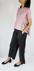 FRONT FOLDED OVERSIZED TOP SHORT SLEEVED - EEBRU