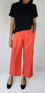CULOTTES, ELASTICATED BELT TROUSERS WITH POCKETS - EEBRU