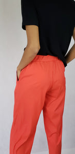 CULOTTES, ELASTICATED BELT TROUSERS WITH POCKETS - EEBRU