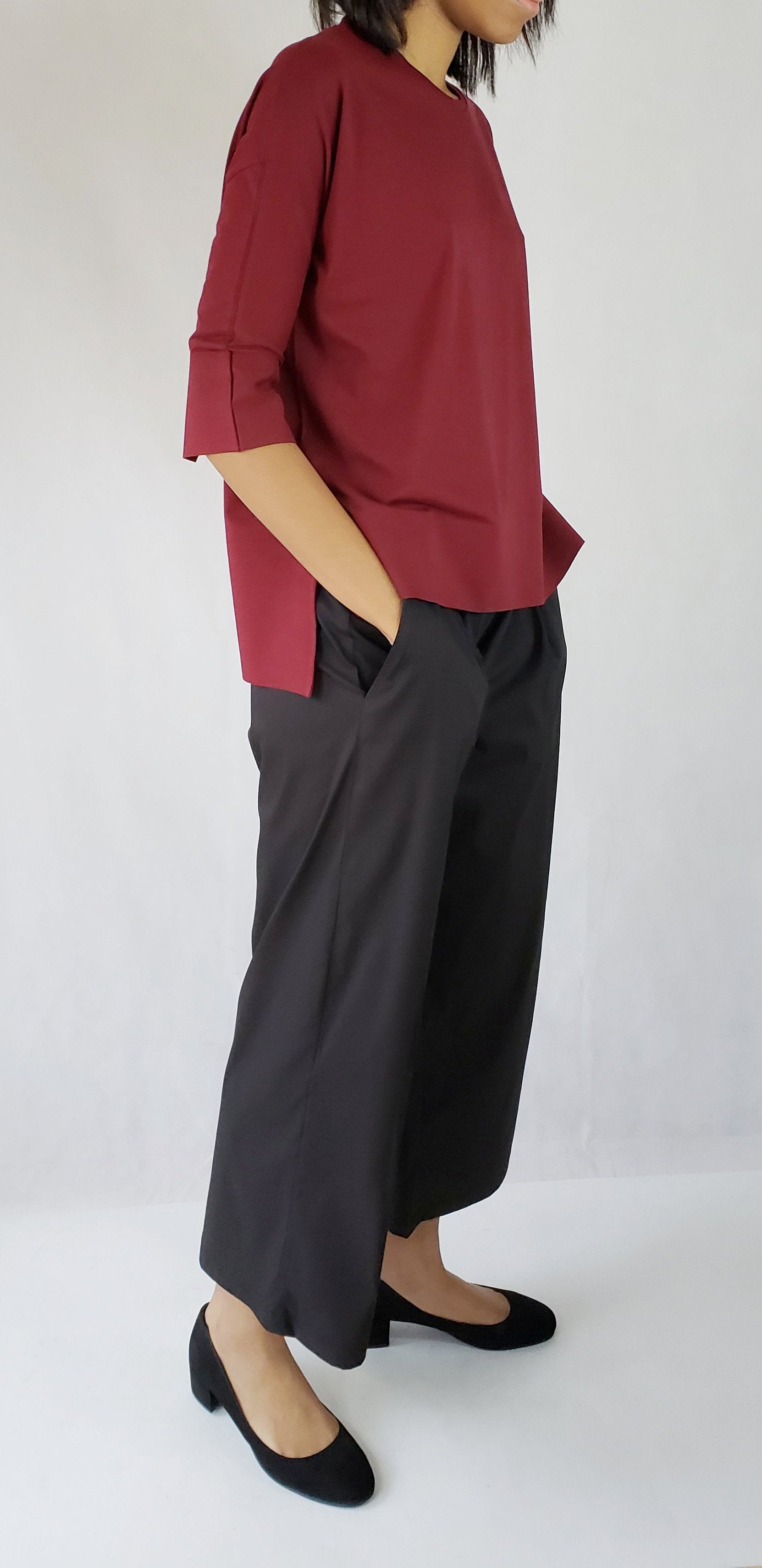 CULOTTES, ELASTICATED BELT TROUSERS WITH POCKETS - EEBRU