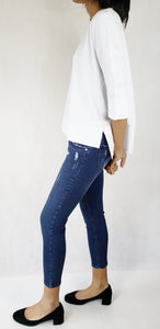 CROPPED SKINNY-FIT JEANS, MID RISE - EEBRU