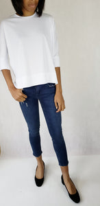 CROPPED SKINNY-FIT JEANS, MID RISE - EEBRU