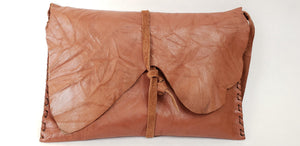 HAND-TAILORED NATURAL VIBRANT SHEEP SKIN CLUTCH - EEBRU