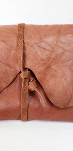 HAND-TAILORED NATURAL VIBRANT SHEEP SKIN CLUTCH - EEBRU