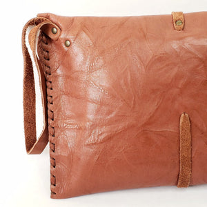 HAND-TAILORED NATURAL VIBRANT SHEEP SKIN CLUTCH - EEBRU