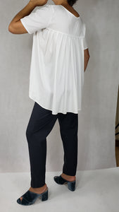 VOLUMINOUS TOP WITH PLEAT - EEBRU