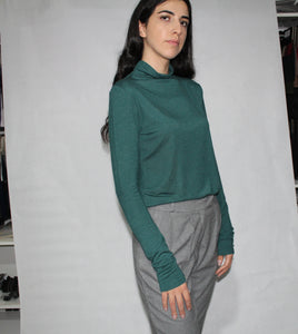 LONG MOCK NECK SWEATER TOP - EEBRU