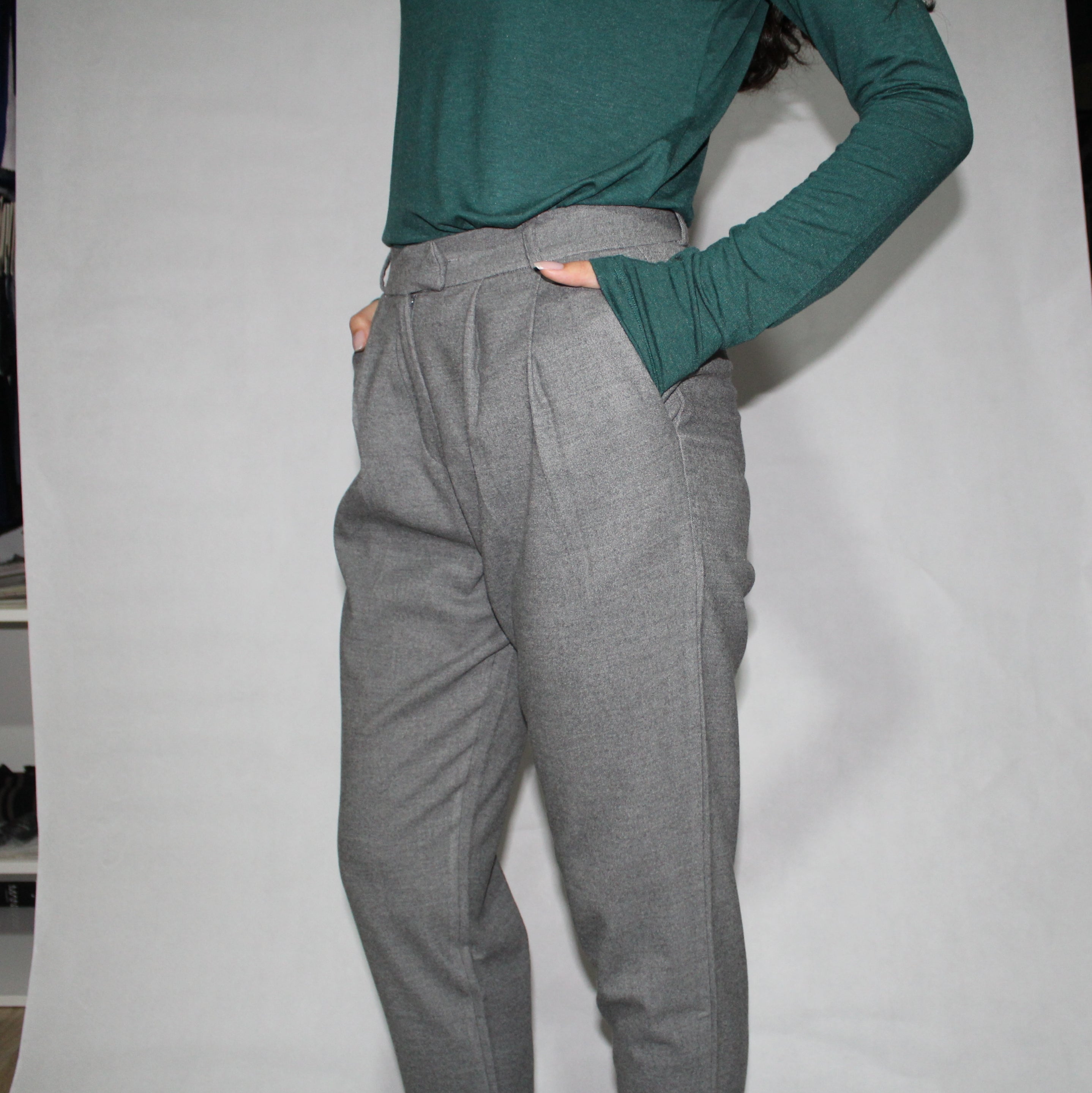 LONG MOCK NECK SWEATER TOP - EEBRU