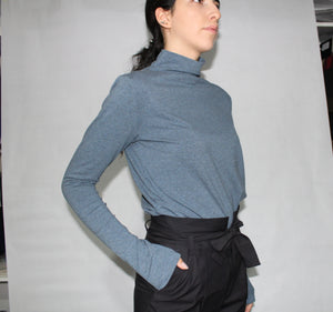 LONG MOCK NECK SWEATER TOP - EEBRU