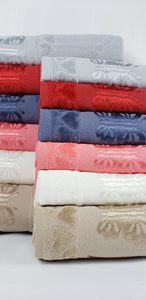 BATH / HAND VELVET TOWEL - White Butterfly