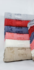 BATH / HAND VELVET TOWEL - Beige Butterfly