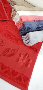 BATH / HAND VELVET TOWEL - Gray Butterfly