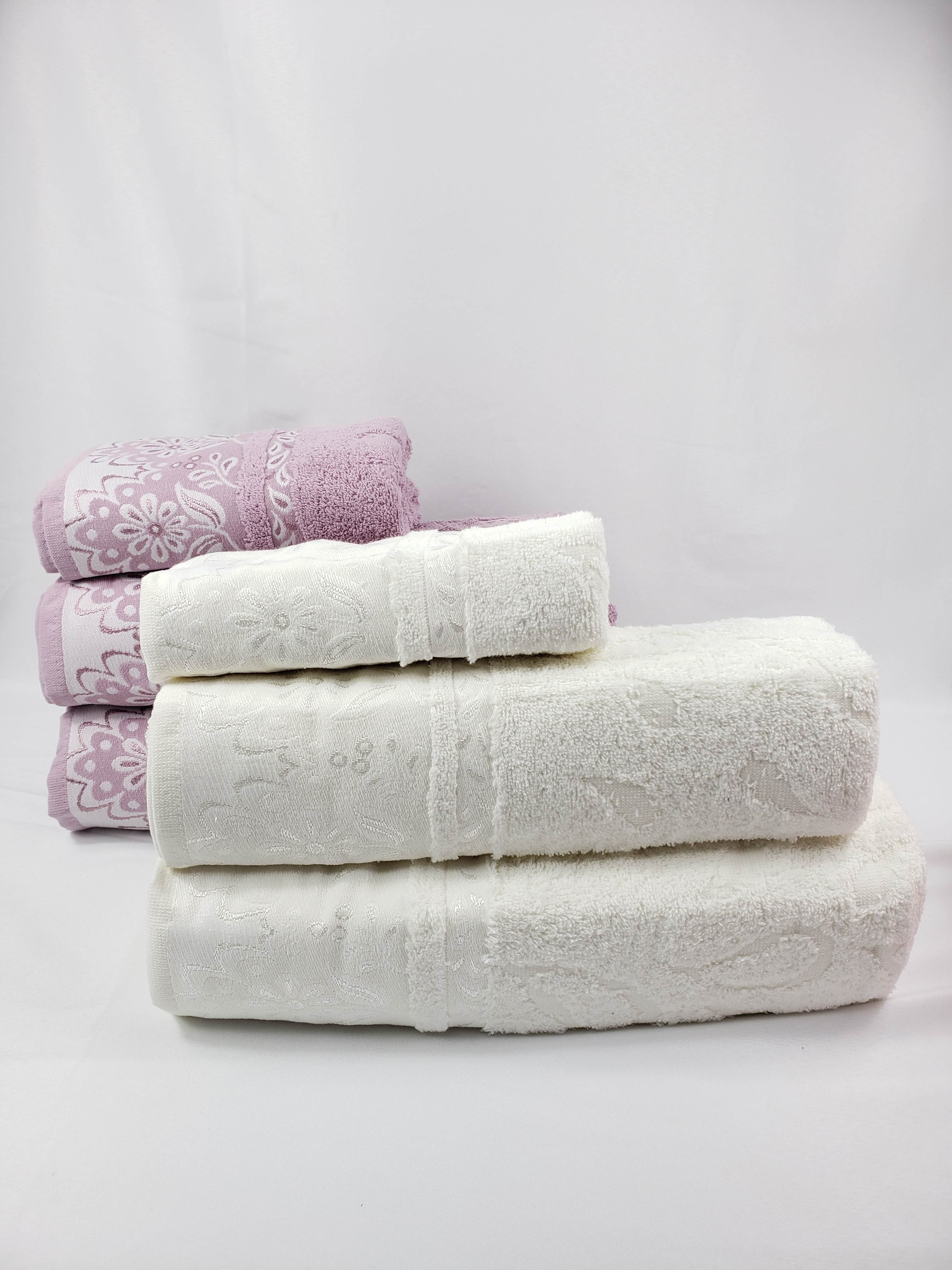 BATH / HAND TOWEL Premium Quality - WHITE VIOLET