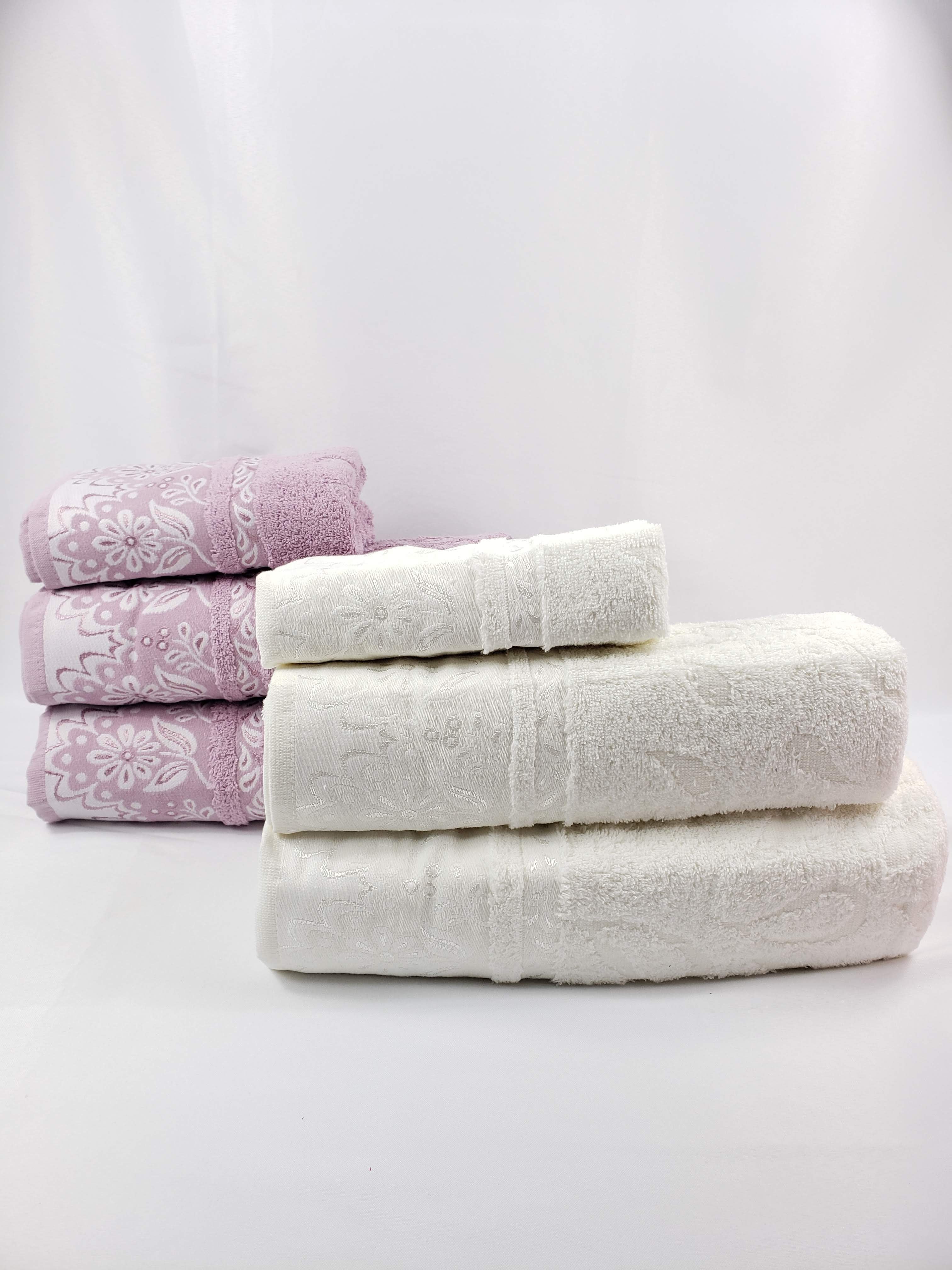 BATH / HAND TOWEL Premium Quality - WHITE VIOLET