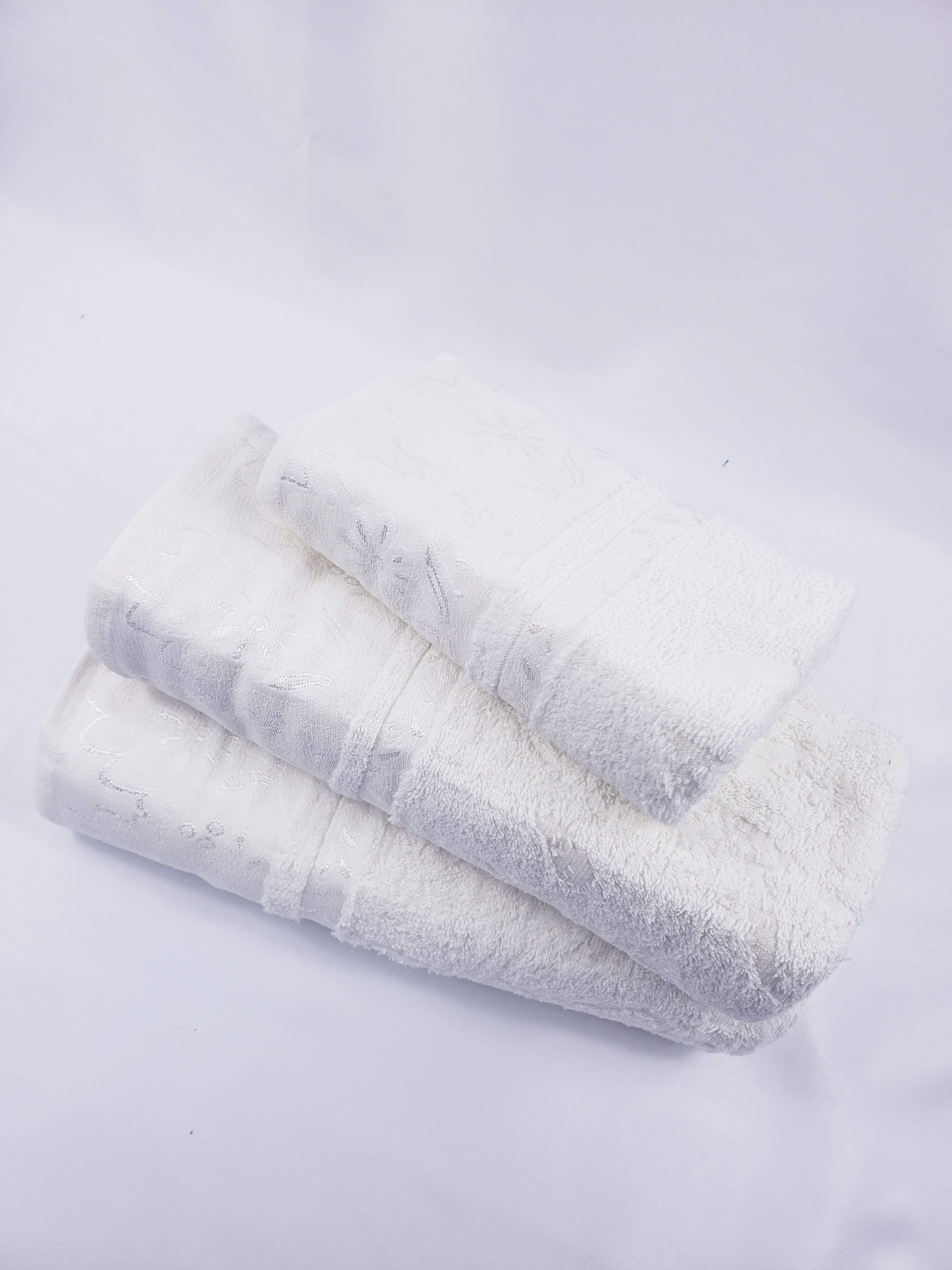 BATH / HAND TOWEL Premium Quality - WHITE VIOLET