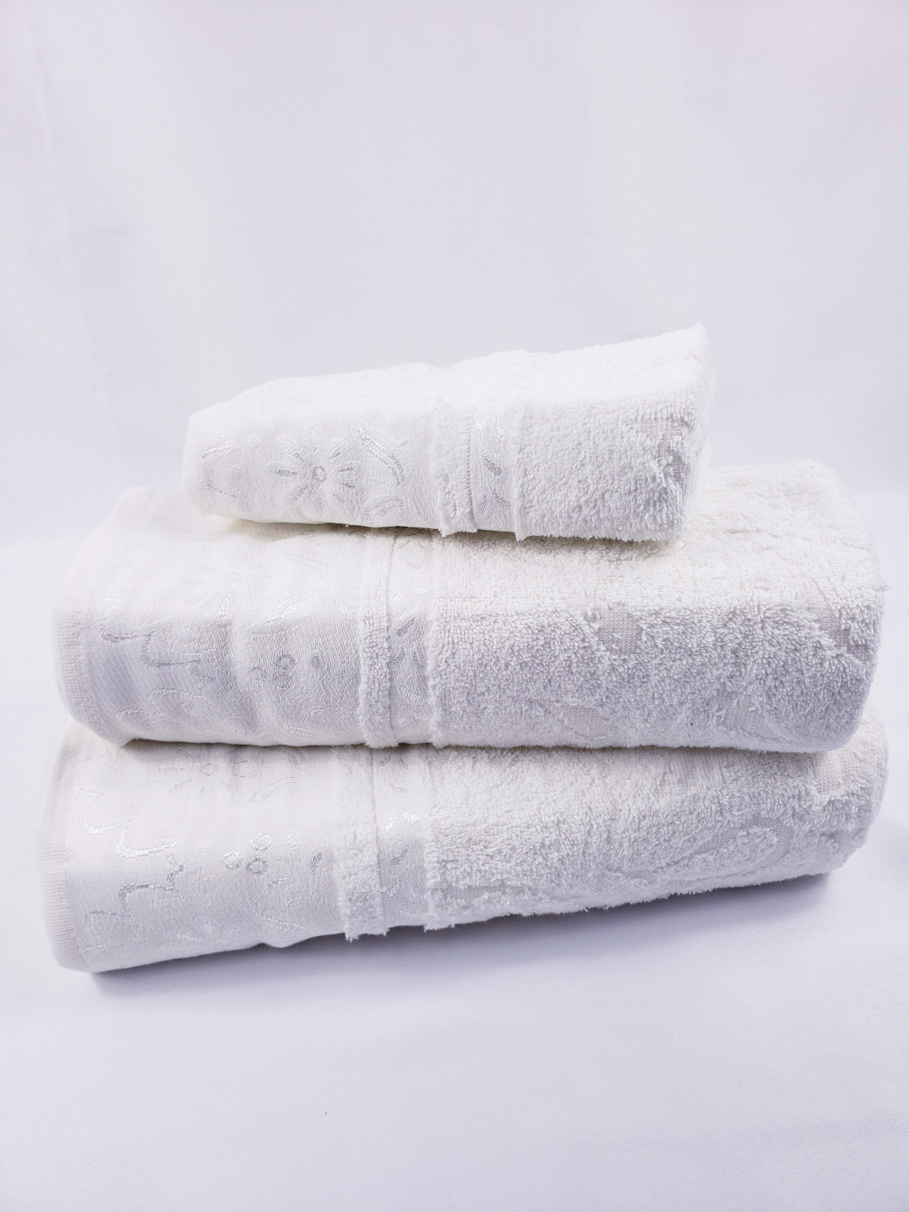 BATH / HAND TOWEL Premium Quality - WHITE VIOLET