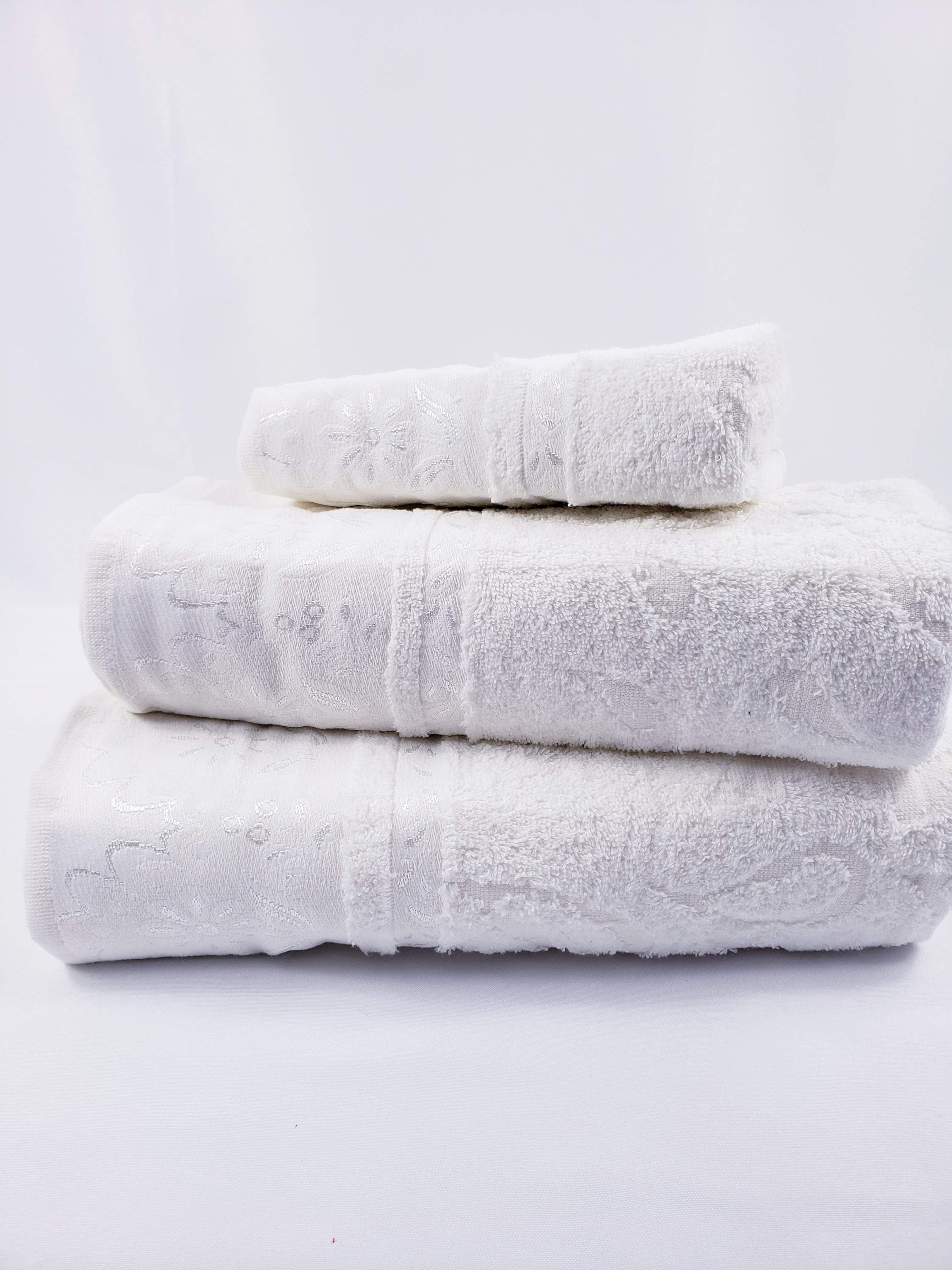 BATH / HAND TOWEL Premium Quality - WHITE VIOLET