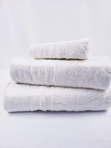 TOALLA DE BAÑO / MANOS Calidad Premium - BLANCO VIOLETA