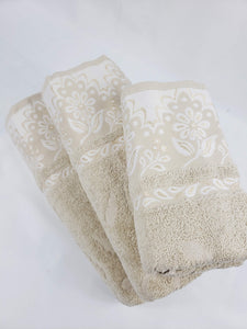 BATH / HAND TOWEL Premium Quality - BEIGE VIOLET