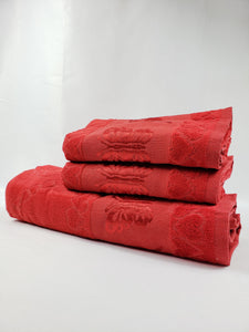 BATH / HAND VELVET TOWEL - Red Butterfly